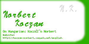 norbert koczan business card